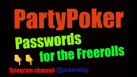 jackpot freerolls open to all password partypoker